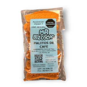 Mr Bizcocho Snack Palitos De Café x 60g