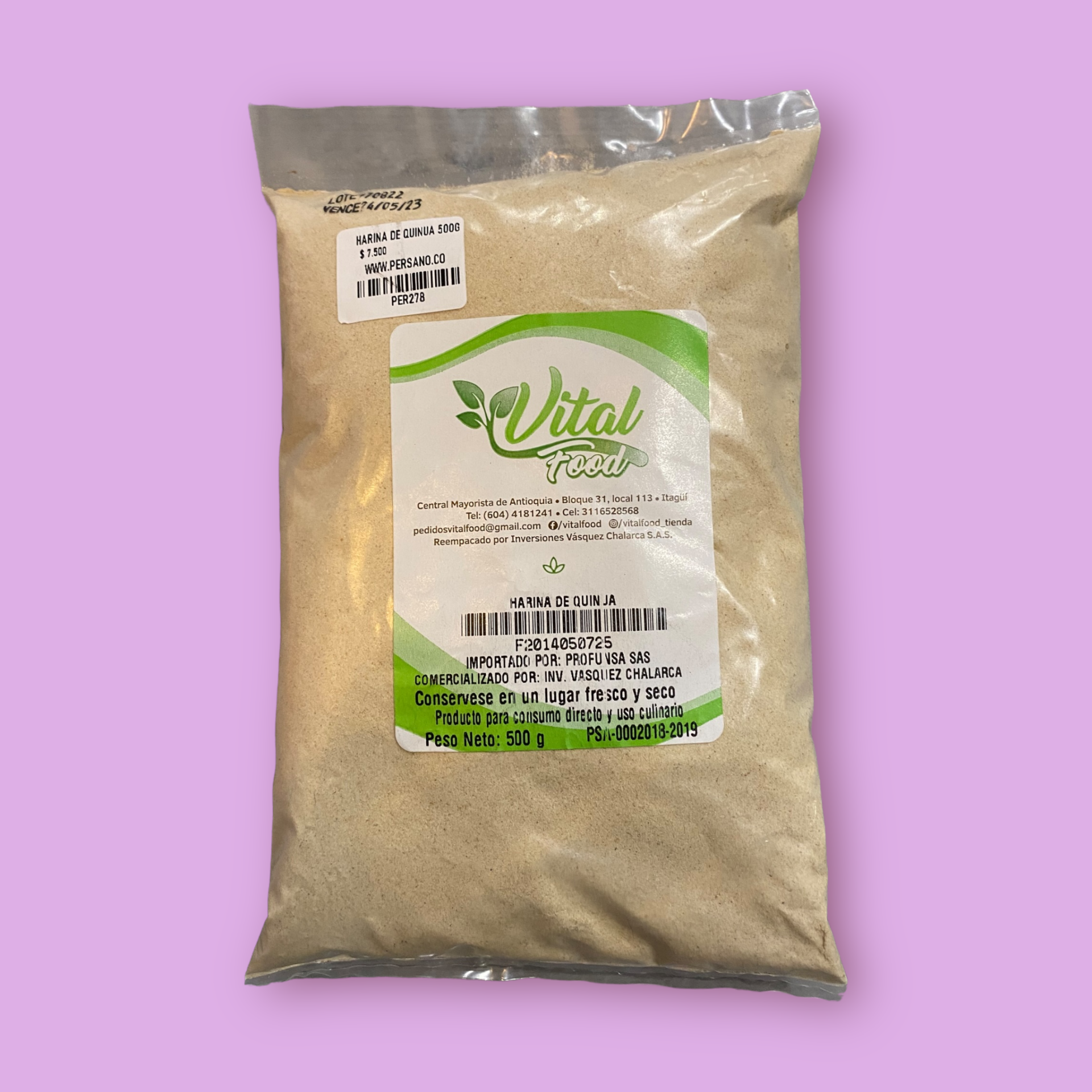 Vital Food Harina de Quinoa 500gr Persano.co