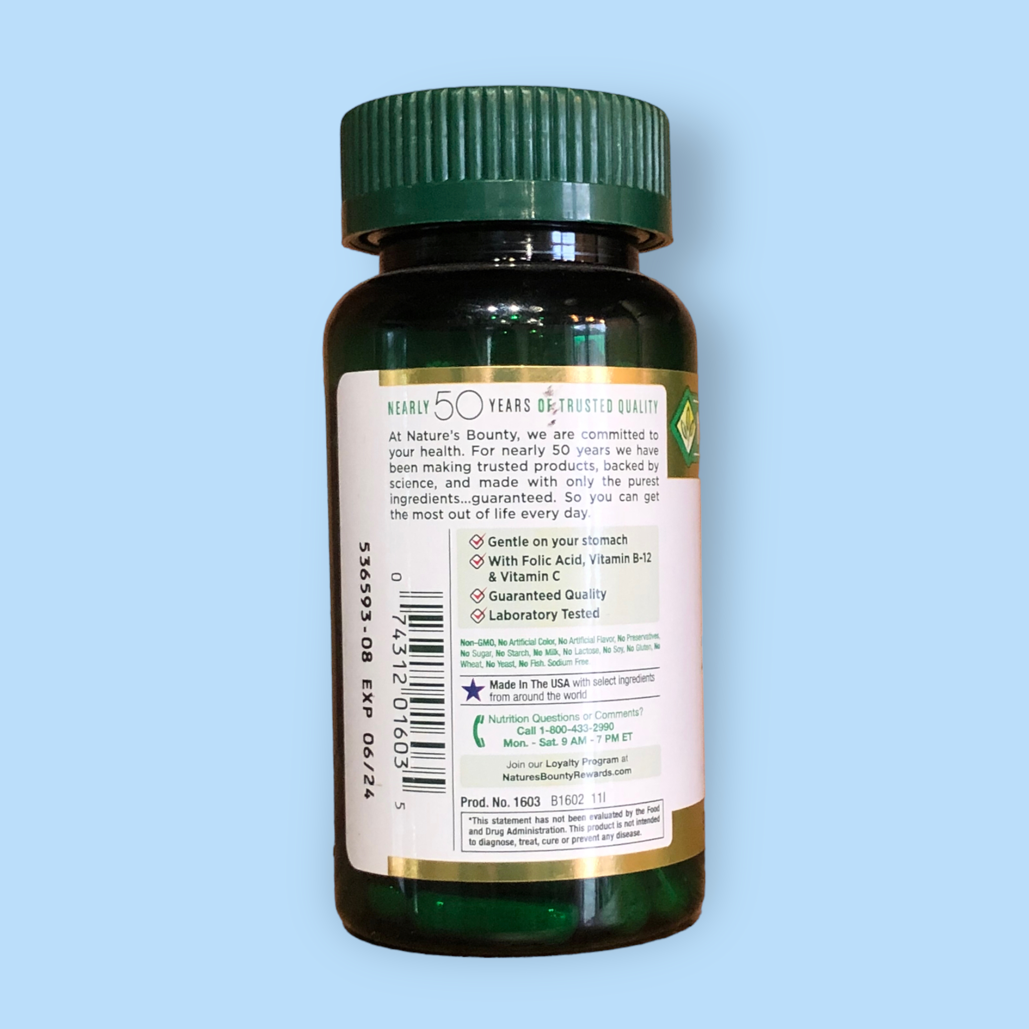 Nature´s Bounty Iron (Hierro) 65mg - Persano.co