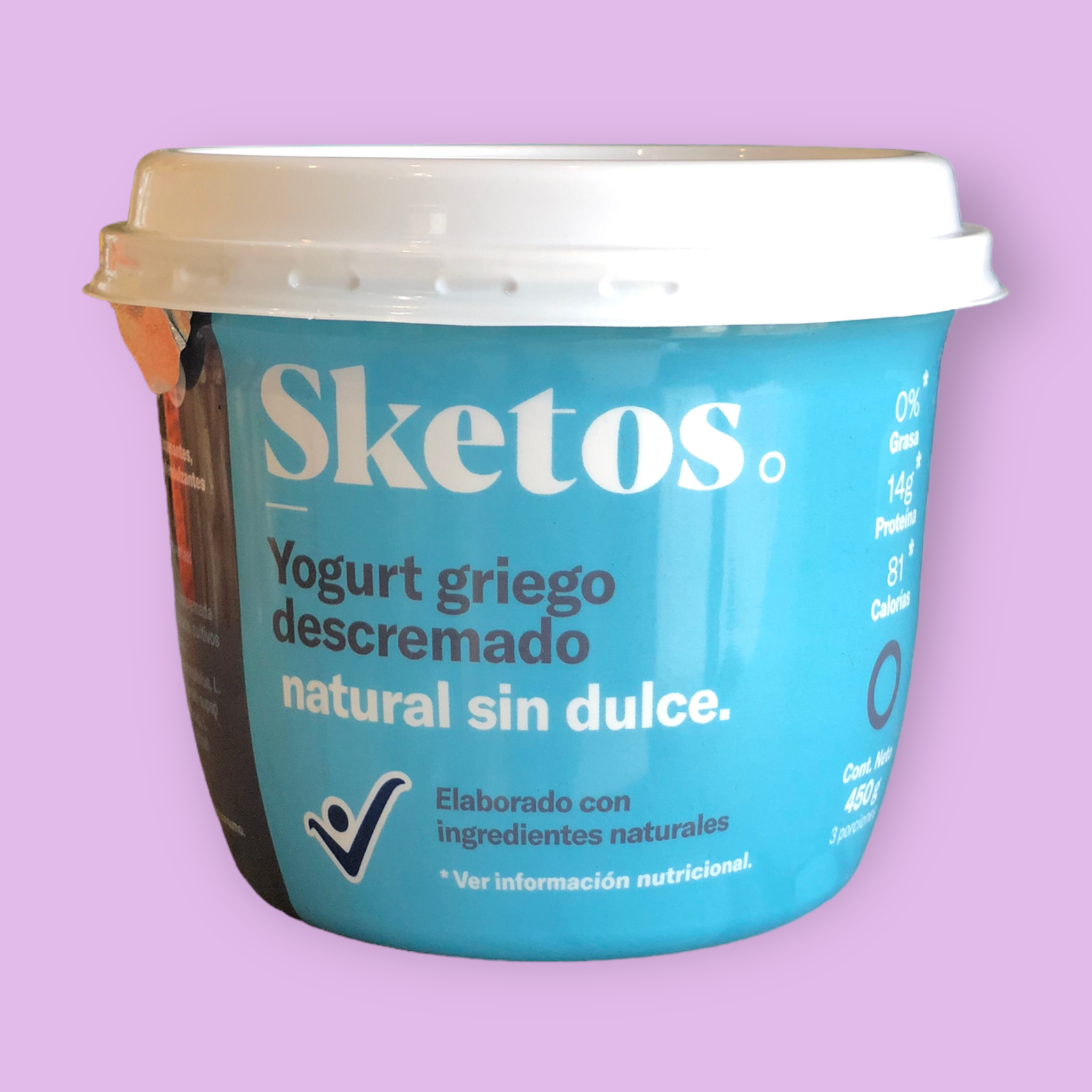 Sketos Yogurt Griego Descremado Natural Sin Dulce 450g Persano.co
