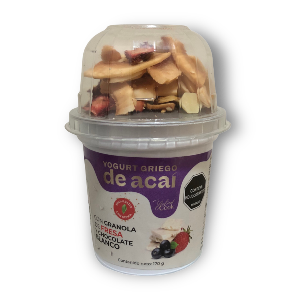 Yulied Cook Yogurt Griego Acai Con Granola Keto Fresa x 170g Persano.co
