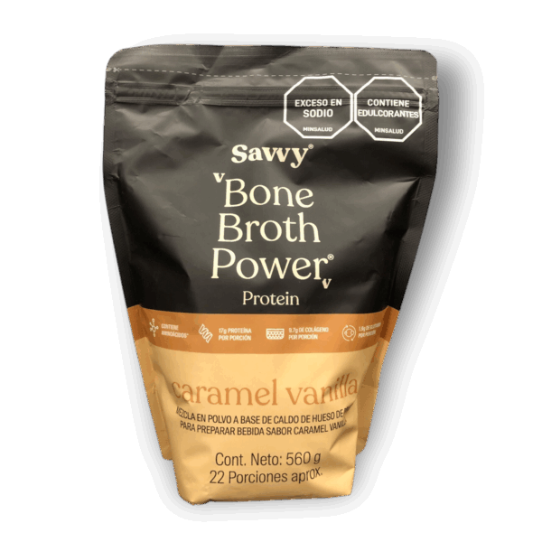 Savvy Proteína Bone Broth Power Vainilla Caramelo x560g