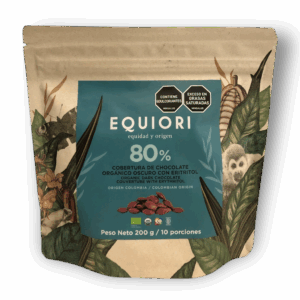 Equiori Cobertura Chocolate Oscuro al 80% Con Eritritol x 200g