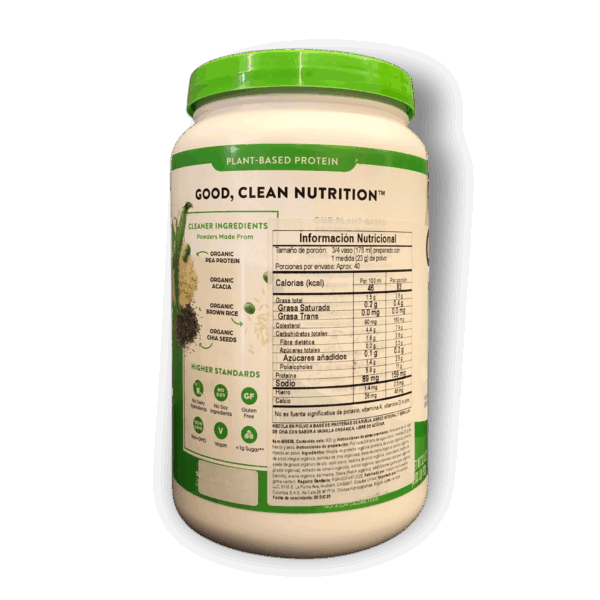 Orgain Proteina Vegetal En Polvo Sabor Vainilla 920g - Imagen 3